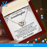 To My Beautiful Granddaughter From Grandpa Chapters Interlocking Hearts White Gold Necklace Gift Set