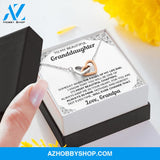 To My Beautiful Granddaughter From Grandpa Chapters Interlocking Hearts White Gold Necklace Gift Set