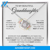To My Beautiful Granddaughter I Cant Promise Love Knot Necklace