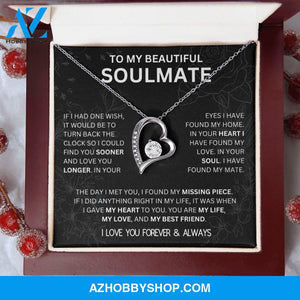 To My Beautiful Soulmate | I Have Found My Mate | Black Version | Forever Love Necklace