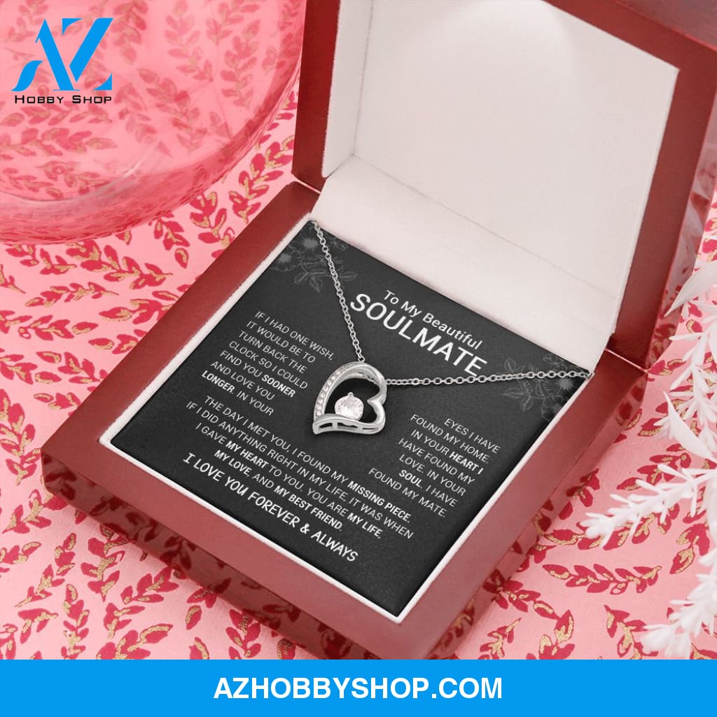 To My Beautiful Soulmate | I Have Found My Mate | Black Version | Forever Love Necklace