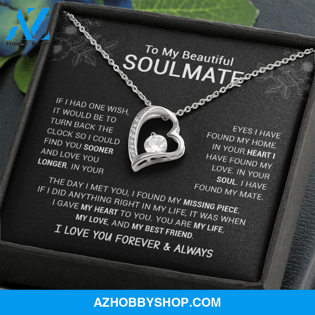 To My Beautiful Soulmate | I Have Found My Mate | Black Version | Forever Love Necklace