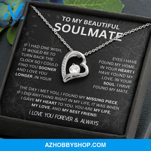 To My Beautiful Soulmate | I Have Found My Mate | Black Version | Forever Love Necklace