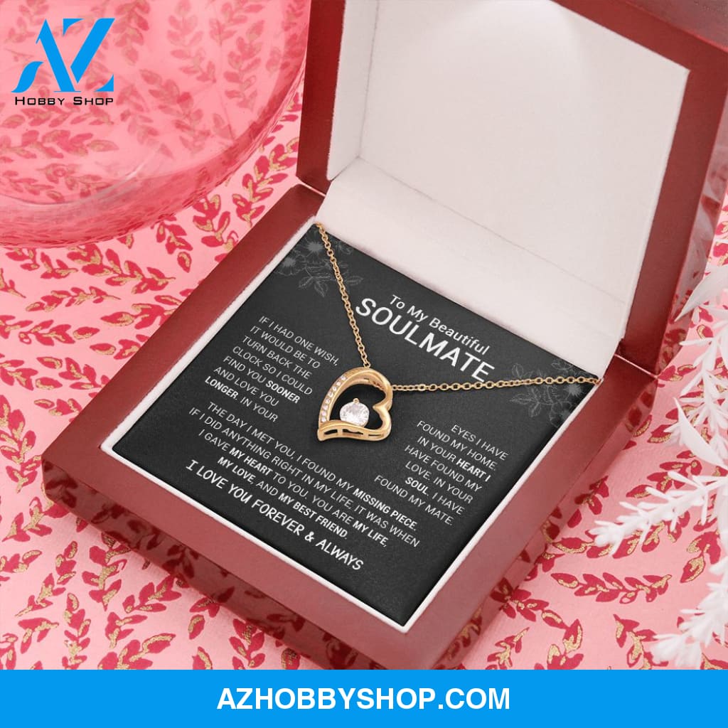 To My Beautiful Soulmate | I Have Found My Mate | Black Version | Forever Love Necklace