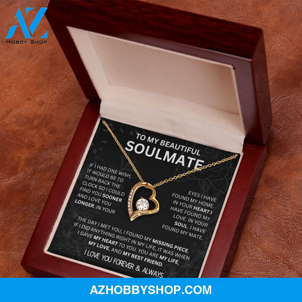 To My Beautiful Soulmate | I Have Found My Mate | Black Version | Forever Love Necklace