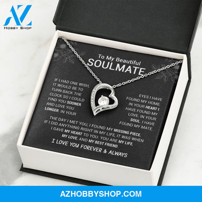 To My Beautiful Soulmate | I Have Found My Mate | Black Version | Forever Love Necklace