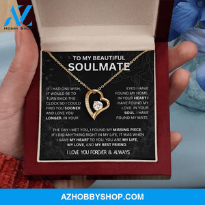 To My Beautiful Soulmate | I Have Found My Mate | Black Version | Forever Love Necklace