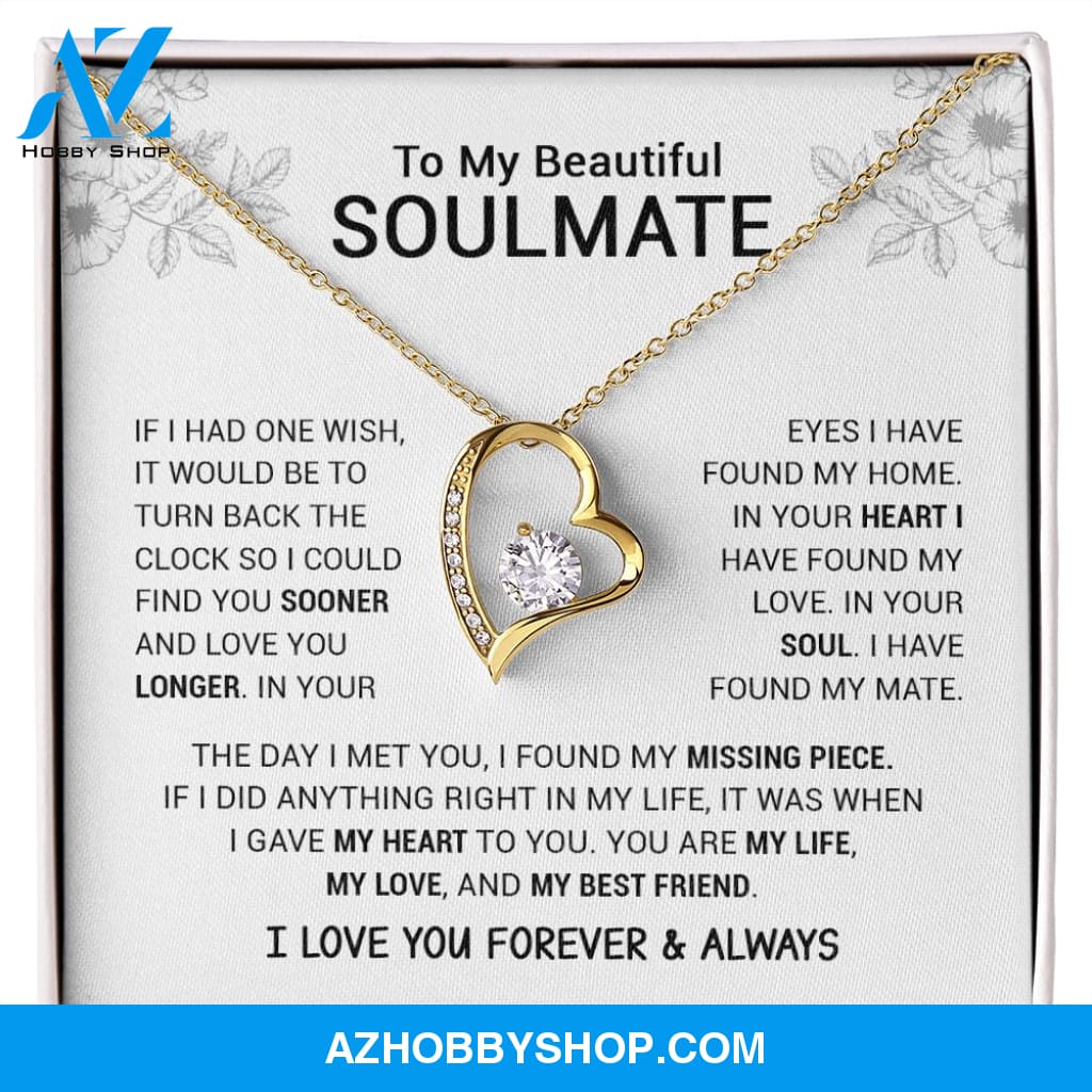 To My Beautiful Soulmate | I Have Found My Mate | Forever Love Necklace