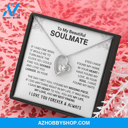 To My Beautiful Soulmate - In Your Eyes I Have Found My Home - Forever Love Necklace