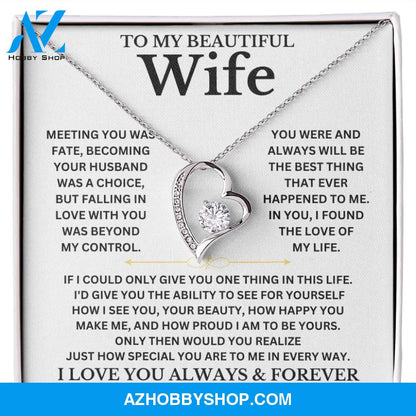 To My Beautiful Wife - Forever Love Necklace Gift Set