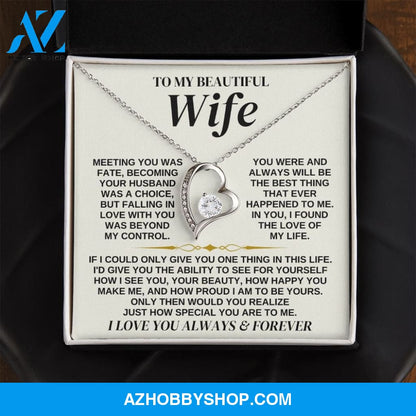 To My Beautiful Wife - Forever Love Necklace Gift Set