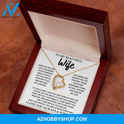 To My Beautiful Wife - Forever Love Necklace Gift Set