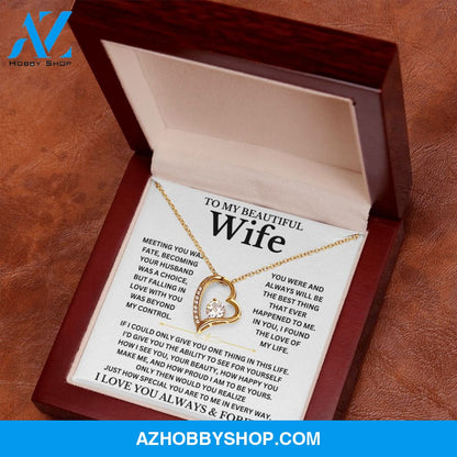 To My Beautiful Wife - Forever Love Necklace Gift Set