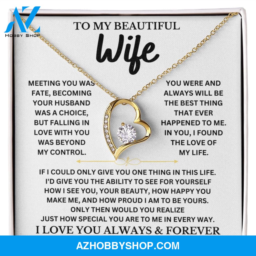 To My Beautiful Wife - Forever Love Necklace Gift Set