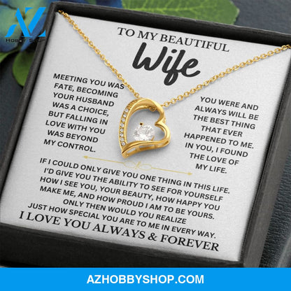 To My Beautiful Wife - Forever Love Necklace Gift Set