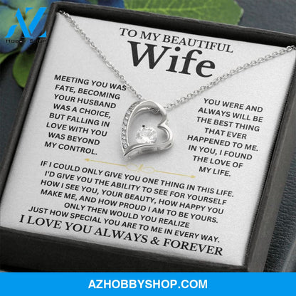 To My Beautiful Wife - Forever Love Necklace Gift Set