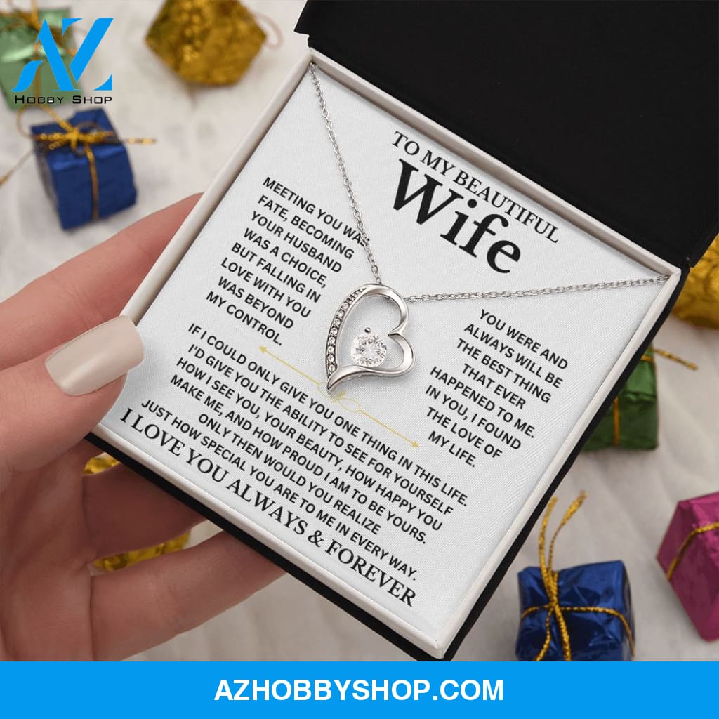 To My Beautiful Wife - Forever Love Necklace Gift Set