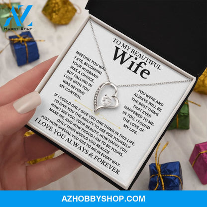 To My Beautiful Wife - Forever Love Necklace Gift Set