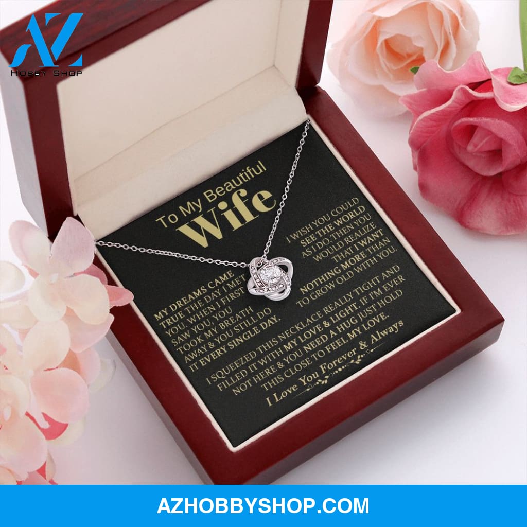 To My Beautiful Wife - Love Knot Necklace