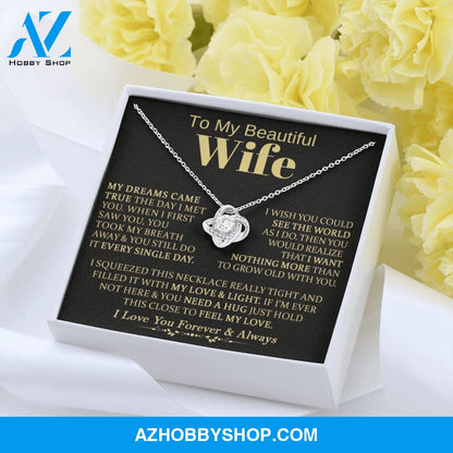 To My Beautiful Wife - Love Knot Necklace