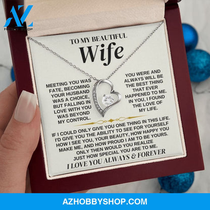 To My Beautiful Wife - Personalizable Necklace Gift Set