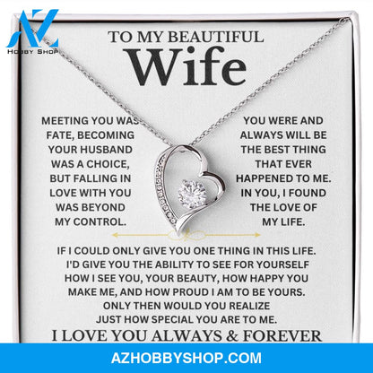 To My Beautiful Wife - Personalizable Necklace Gift Set