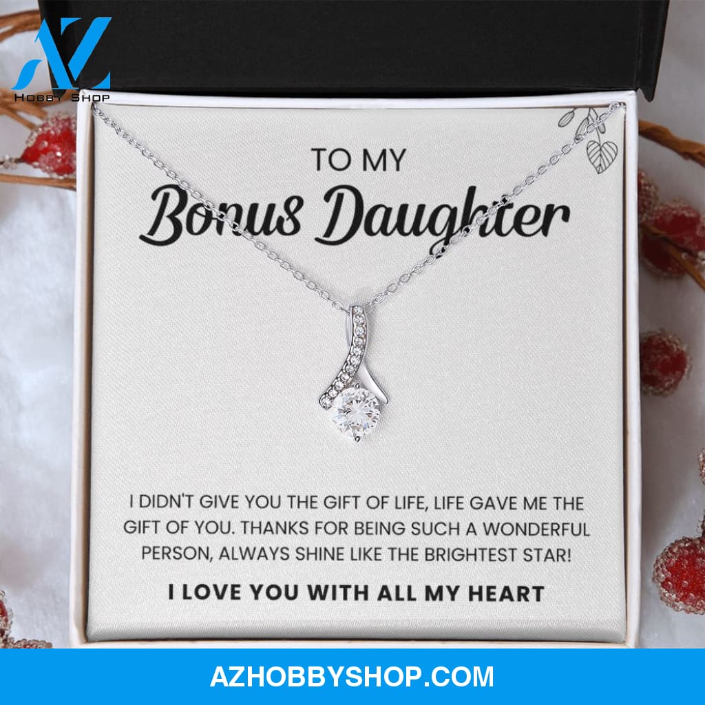 To My Bonus Daughter | Shine Like The Brightest Star | Necklace