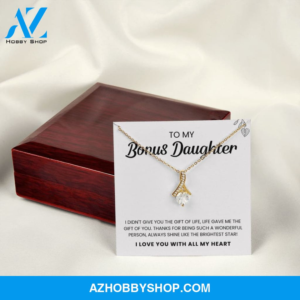 To My Bonus Daughter | Shine Like The Brightest Star | Necklace