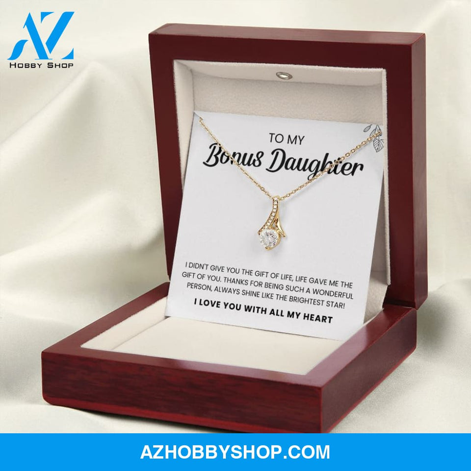 To My Bonus Daughter | Shine Like The Brightest Star | Necklace
