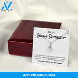 To My Bonus Daughter | Shine Like The Brightest Star | Silver Necklace