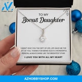 To My Bonus Daughter | Shine Like The Brightest Star | Silver Necklace