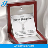 To My Bonus Daughter | Shine Like The Brightest Star | Silver Necklace