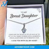 To My Bonus Daughter | Shine Like The Brightest Star | Silver Necklace