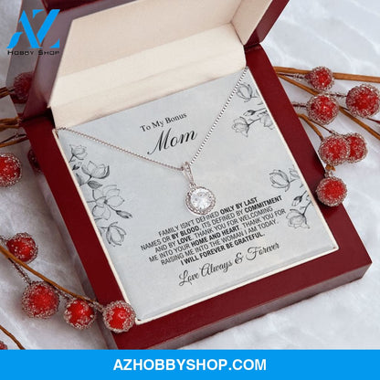 To My Bonus Mom - Forever Be Grateful - Eternal Hope Silver Necklace