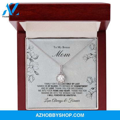 To My Bonus Mom - Forever Be Grateful - Eternal Hope Silver Necklace
