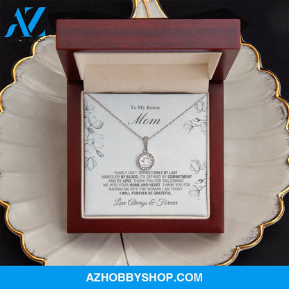To My Bonus Mom - Forever Be Grateful - Eternal Hope Silver Necklace