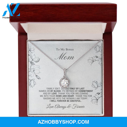 To My Bonus Mom - Forever Be Grateful - Eternal Hope Silver Necklace