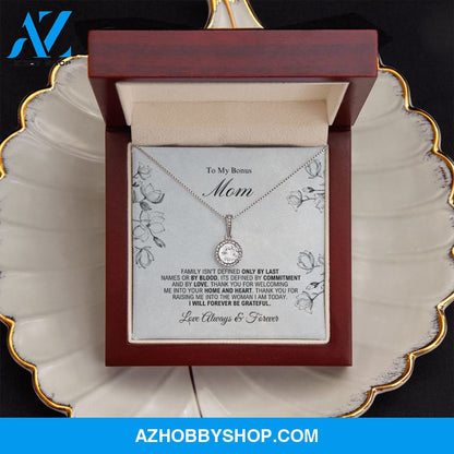 To My Bonus Mom - Forever Be Grateful - Eternal Hope Silver Necklace