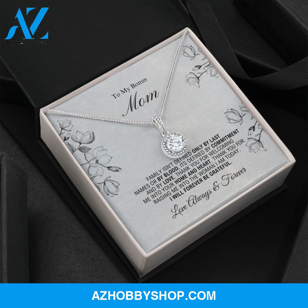 To My Bonus Mom - Forever Be Grateful - Eternal Hope Silver Necklace