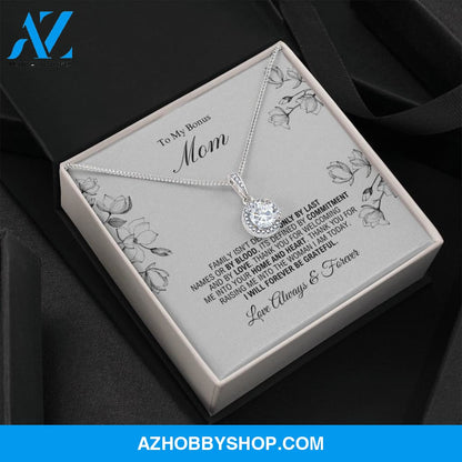 To My Bonus Mom - Forever Be Grateful - Eternal Hope Silver Necklace