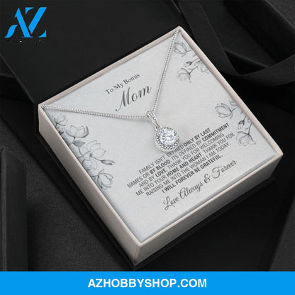 To My Bonus Mom - Forever Be Grateful - Eternal Hope Silver Necklace