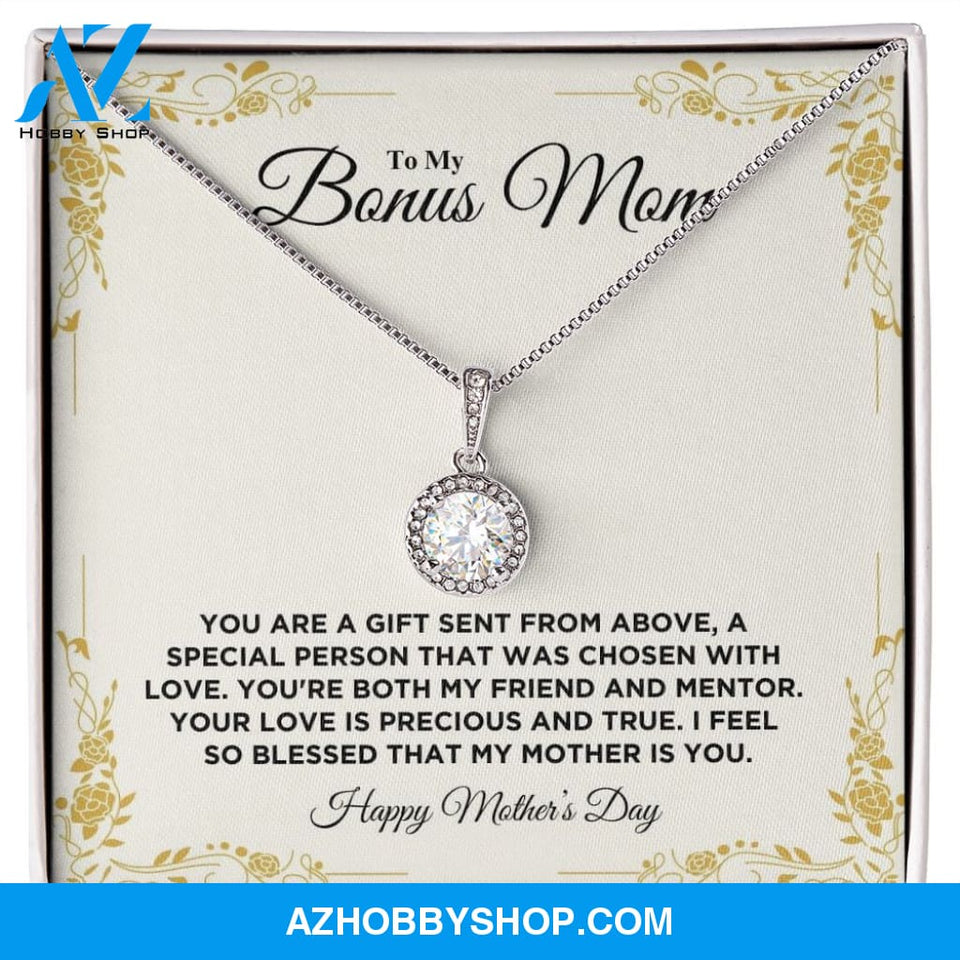 To My Bonus Mom - Happy Mother's Day - Eternal Hope Silver Necklace