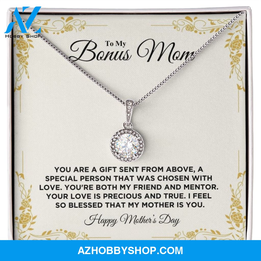 To My Bonus Mom - Happy Mother's Day - Eternal Hope Silver Necklace