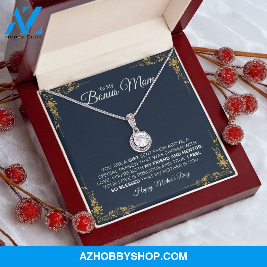 To My Bonus Mom - Happy Mother's Day - Eternal Hope Silver Necklace