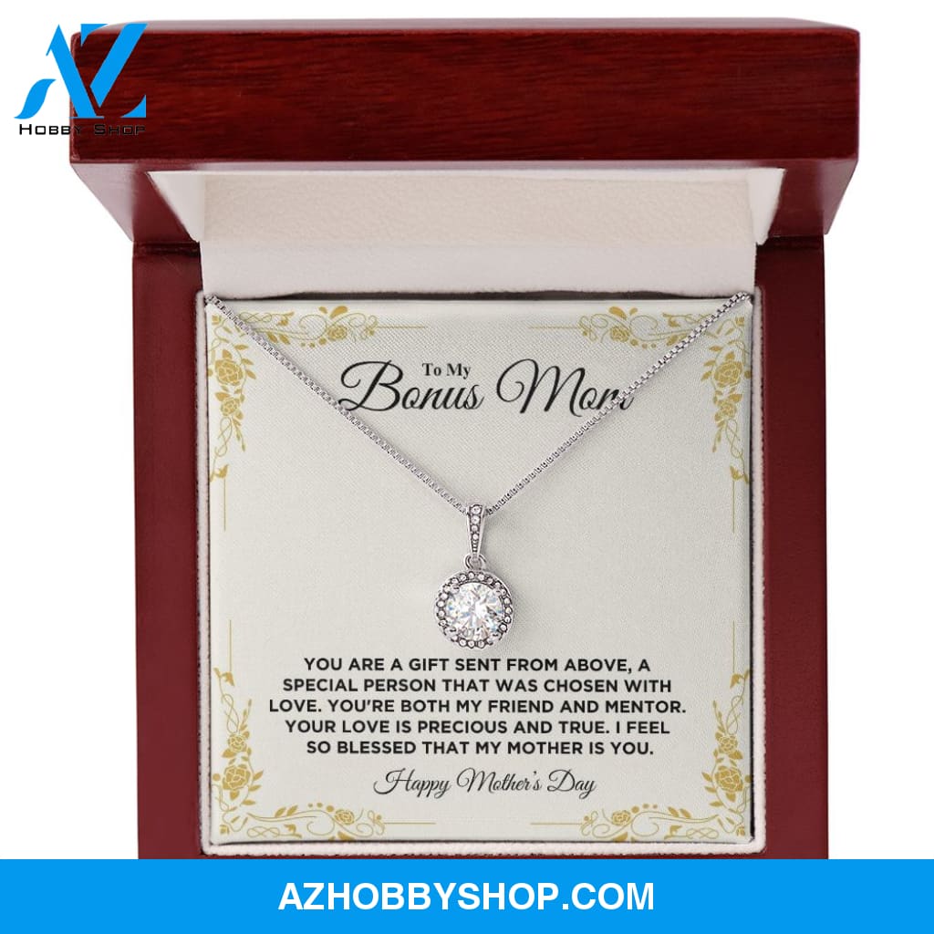 To My Bonus Mom - Happy Mother's Day - Eternal Hope Silver Necklace