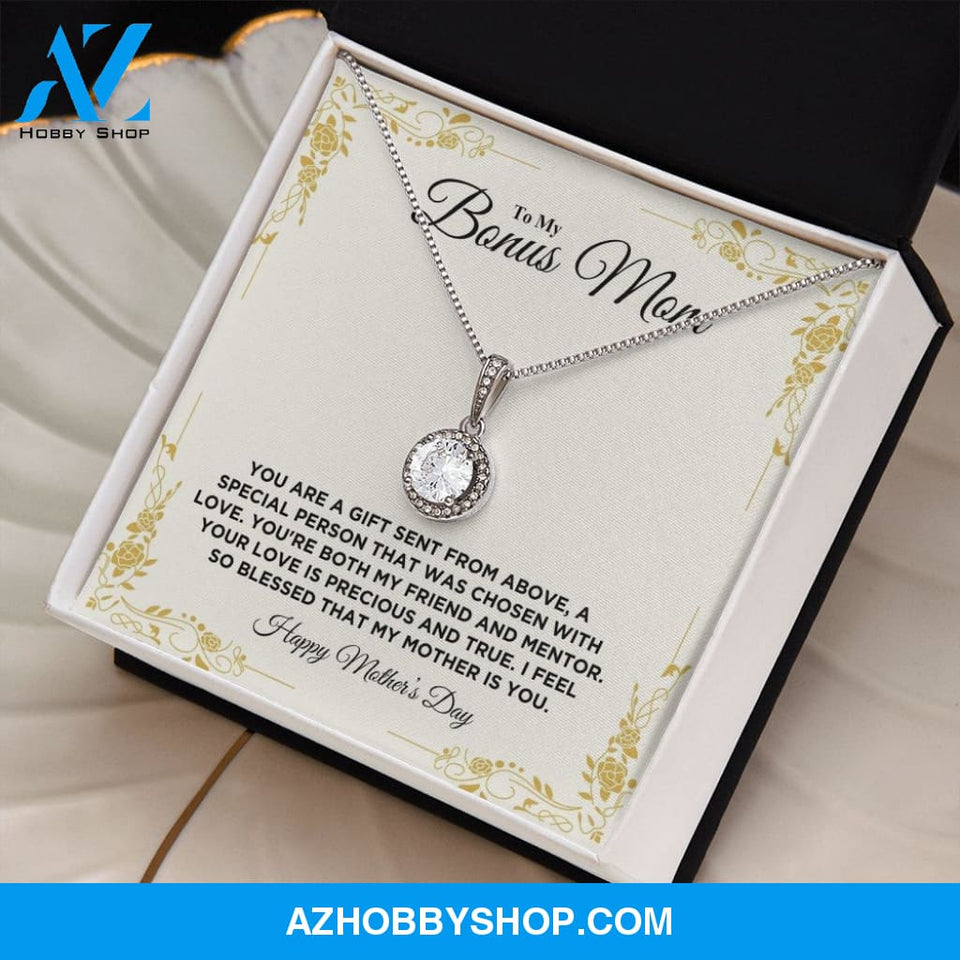 To My Bonus Mom - Happy Mother's Day - Eternal Hope Silver Necklace