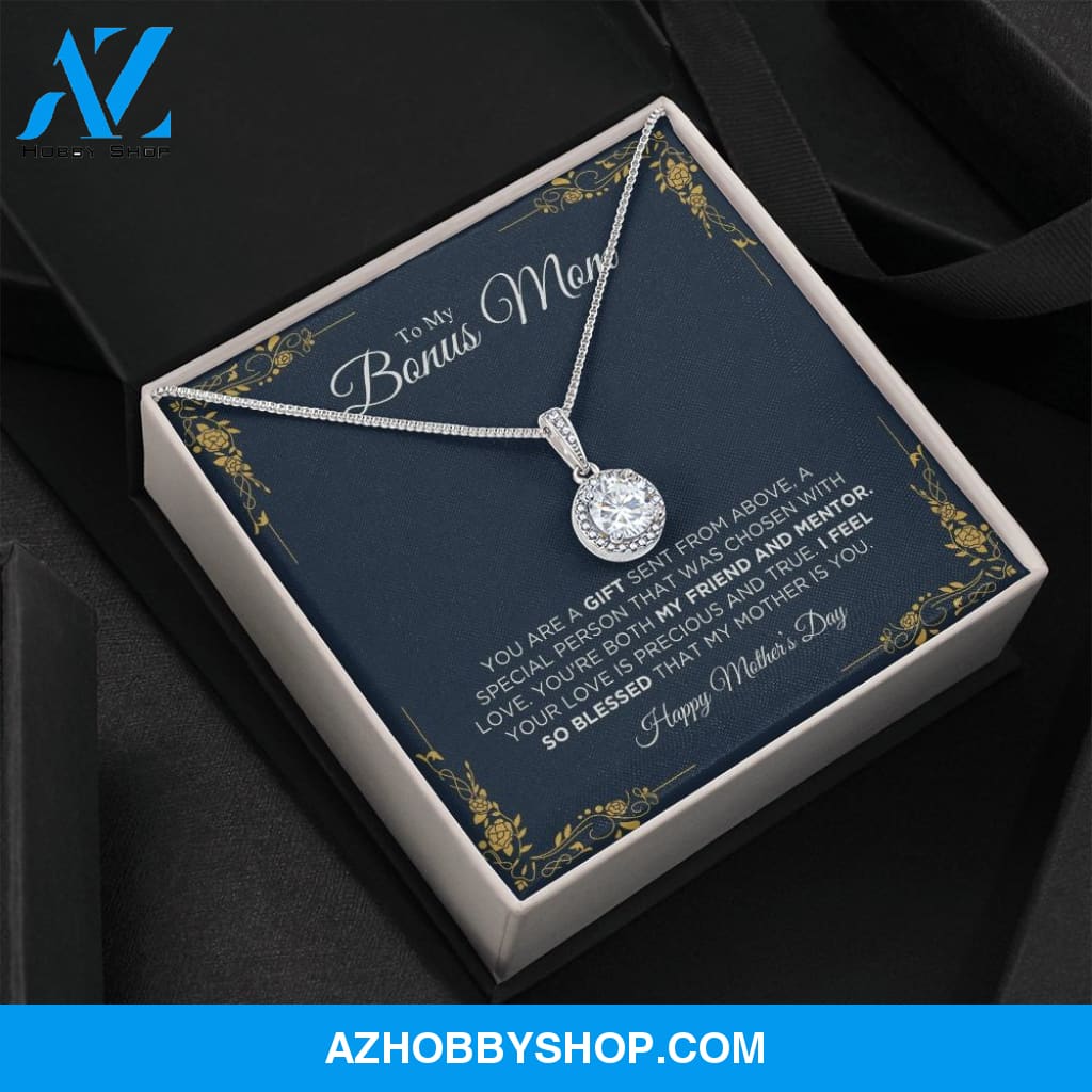 To My Bonus Mom - Happy Mother's Day - Eternal Hope Silver Necklace