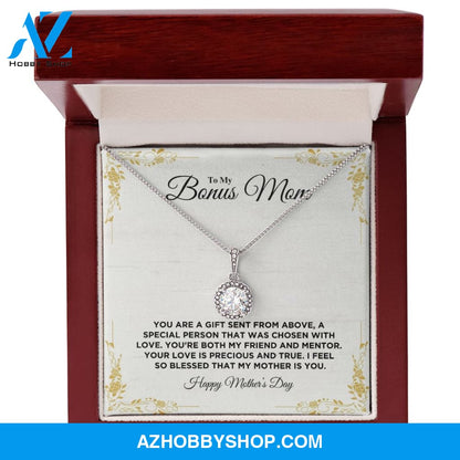 To My Bonus Mom - Happy Mother's Day - Eternal Hope Silver Necklace