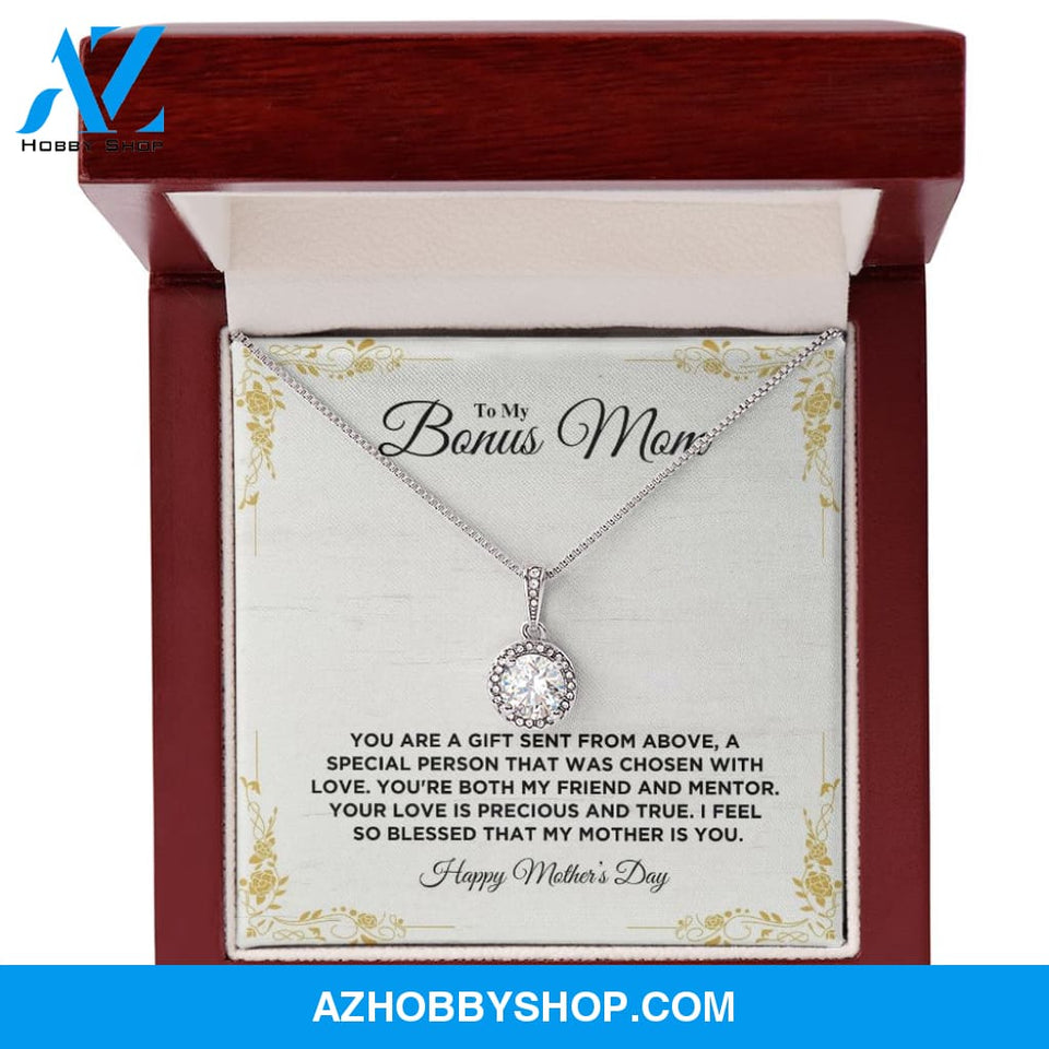 To My Bonus Mom - Happy Mother's Day - Eternal Hope Silver Necklace