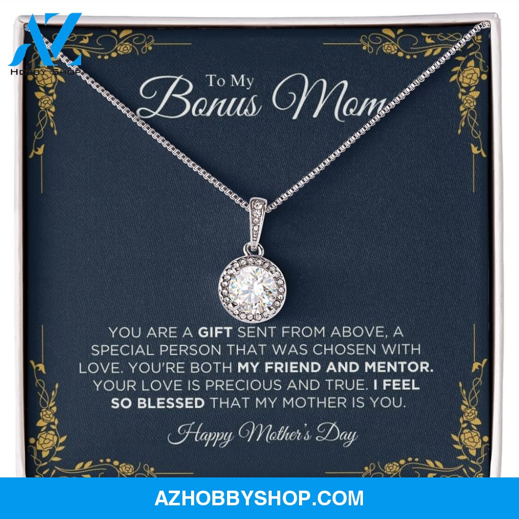 To My Bonus Mom - Happy Mother's Day - Eternal Hope Silver Necklace